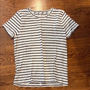 J. Crew Navy and White Striped Tee